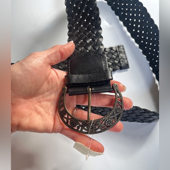 NWT COLDWATER CREEK BRASS BUCKLE BOHO BELT - Picture 5 of 7